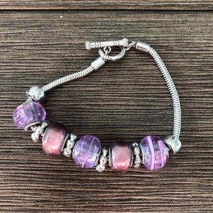 Hallmark purple and pink stainless steel bracelet